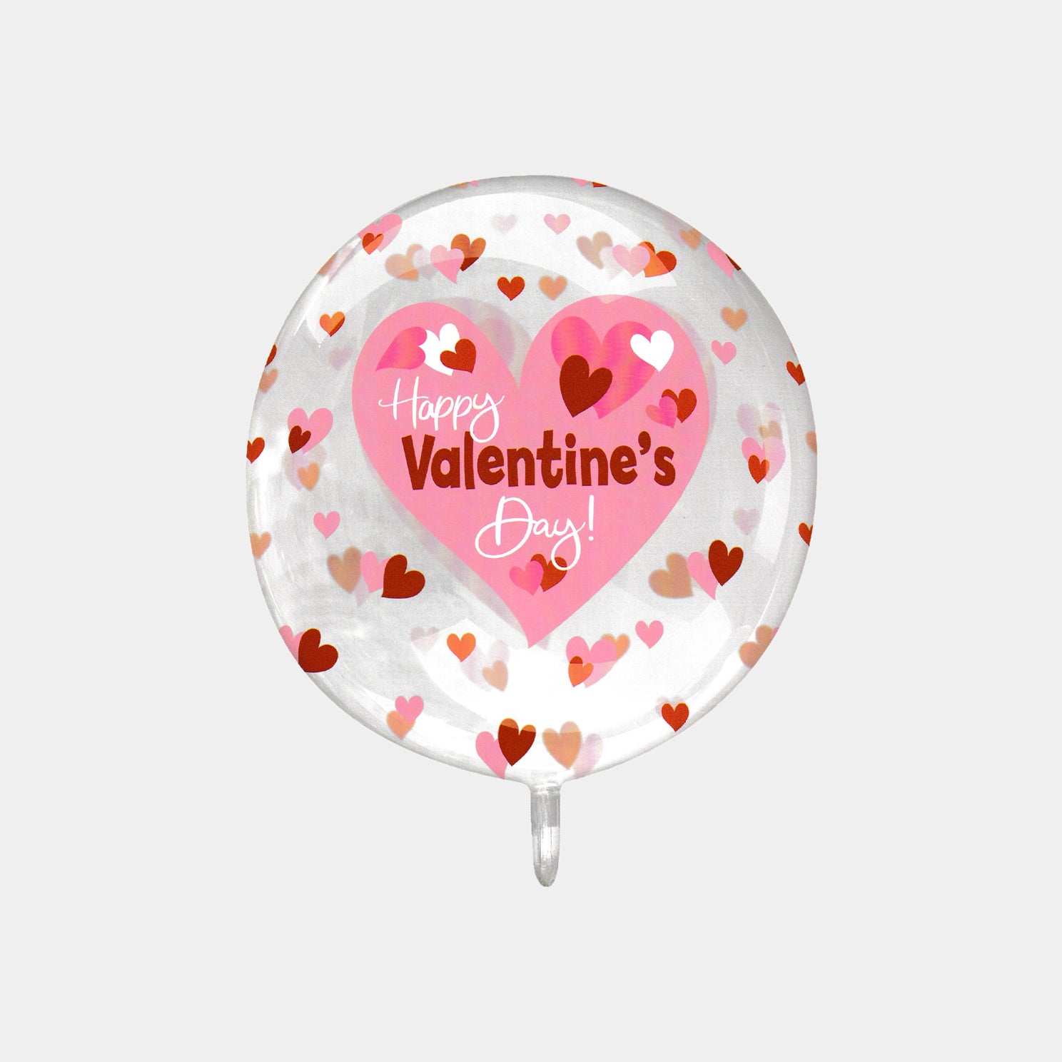 Balloon Transparent Pink - Happy Valentine's Day