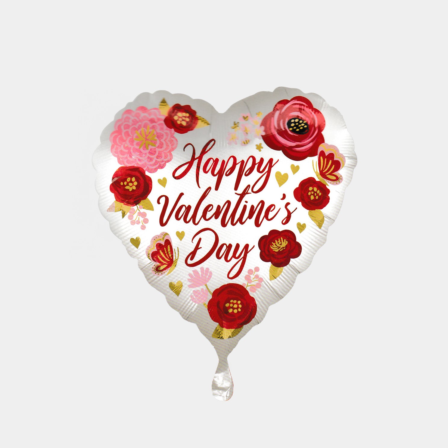 Foil Balloon Silver - Happy Valentine's Day